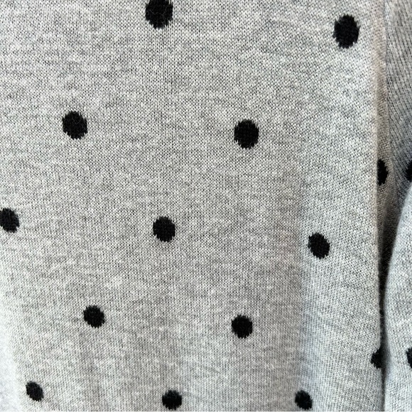 Cynthia Rowley knit polka dot sweater dress with shirt collar and cuffs - Picture 2 of 11